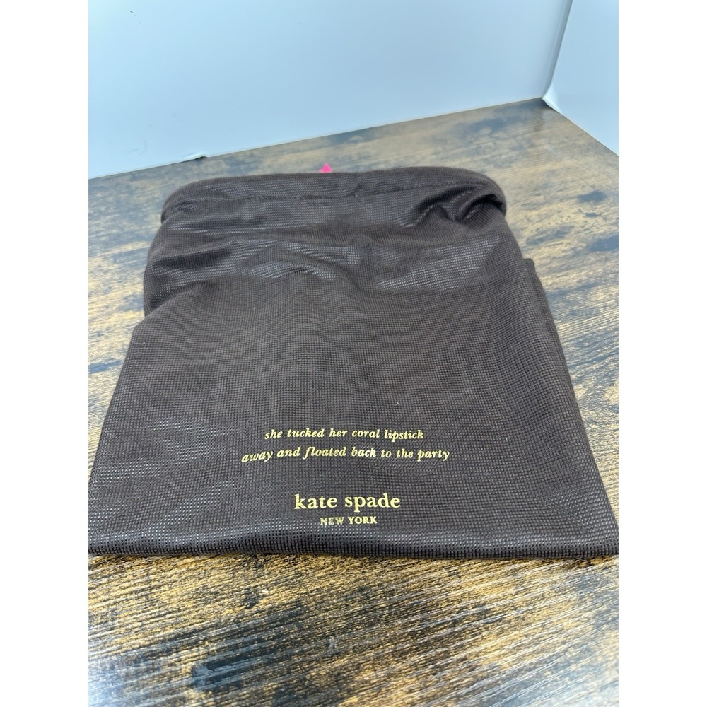 Kate Spade Large Brown Dust Bag Purse Travel Protection Drawstring 19.5x17